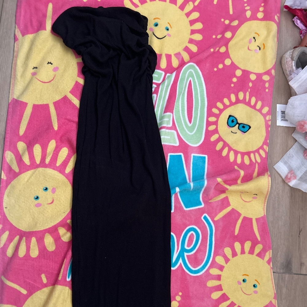 Tube dress ribbed black